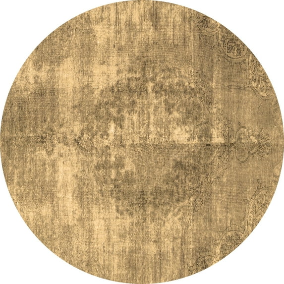 Ahgly Company Indoor Round Persian Brown Traditional Area Rugs, 6' Round