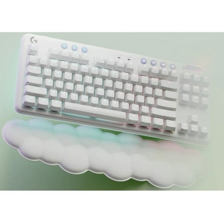 Logitech - G715 Aurora Collection TKL Wireless Mechanical Linear Switch Gaming Keyboard for PC/Mac with Palm Rest Included - White Mist