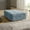 Blue, variant on Yumcute Square Ottoman Cover Stool Cover Pouf Slipcover - Soft Polyester Fabric Slipcover - 1-Piece Form Fit Stretch Furniture Protector