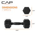 thumbnail image 3 of CAP Barbell Peso de mano con mancuerna hexagonal recubierta de goma de 12 LB - Individual | Mango negro, 3 of 6