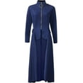 thumbnail image 4 of Women Long Dovetail Gothic Trench Coat Front Zipper Up Tailcoat Jacket, 4 of 7