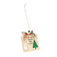 thumbnail image 3 of Decoración colgante navideña para niños, cinco años de edad, chimenea de madera, almacenamiento de dinero. Árbol de Navidad, 3 of 9