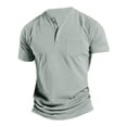 thumbnail image 1 of Hauts de Performance à Manches Courtes pour Usage Quotidien - Chemise Décontractée Intemporelle Unie pour Hommes, 1 of 4