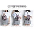 thumbnail image 4 of Bravo BTS Mini Backpack, Beautiful 10" Fashion Design Casual Daypack, All Purpose Essentual Bag (Floral Cream), 4 of 4