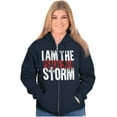 thumbnail image 4 of I Am the Storm Psalm 56 Scripture Zip Up Hoodie Men's Women's Brisco Brands S, 4 of 6