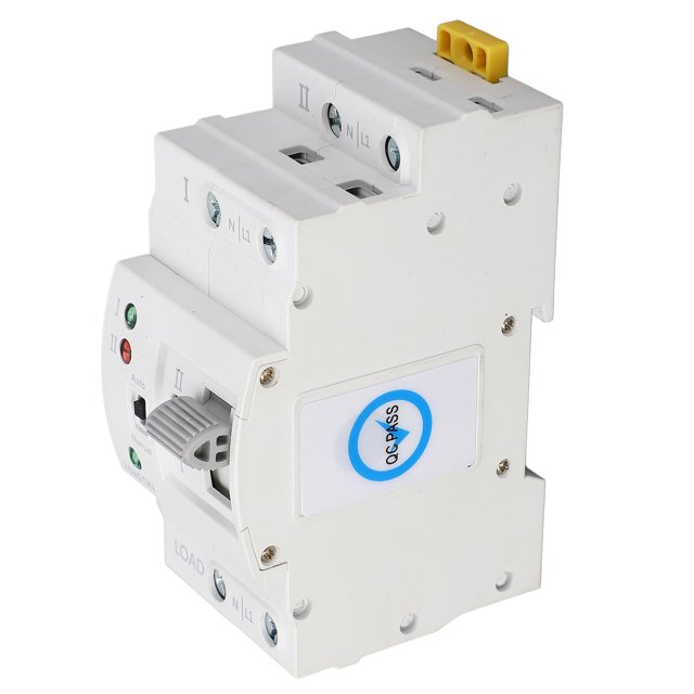 ATS Dual Power Automatic Transfer Switch, 50HZ/60HZ 2P 63A 110V/220V Dual Power Standby Generator Changeover Switch, High Sensitive Electrical Selector Switches Toggle Controller