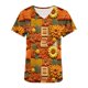thumbnail image 4 of Fiudx Ofertas Flash Artículos En Oferta Blusa de Lactancia con Bolsillos y Manga Corta con Cuello En V y Estampado En Barbacoa para Mujer, 4 of 5