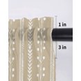 thumbnail image 6 of Modern Minimalist Curtains 45 Inch Length,Sheer Curtains for Bedroom Living Room Window Farmhouse Simple Lines Texture Beige Rod Pocket Drapes Kitchen Curtains Small Half Window 42"x45" 2 Panels, 6 of 7