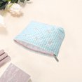 thumbnail image 3 of Unique Bargains 1 Pc Plaid Bow Makeup Bag Blue Polyester, 3 of 5