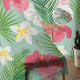thumbnail image 7 of Tropical Plant Leaves Hibiscus Tulle Curtains for Living Room Bedroom ration Transparent Chiffon Sheer Voile Window Curtain, 7 of 7