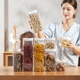 thumbnail image 1 of Fiudx Recipientes Herméticos para Almacenar Alimentos, Juego para Organizar La Cocina, Diseño Apilable, Mantienen La Despensa Fresca y Ordenada, Ideales para Cereales, Harina y Refrigerios, Aptos par, 1 of 5