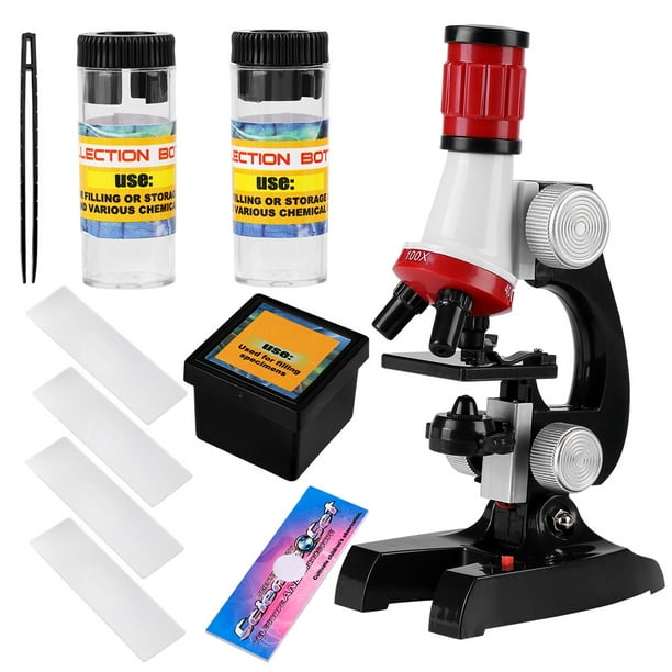 Keenso Enfants Microscope Monoculaire 1200X Kit de Science de
