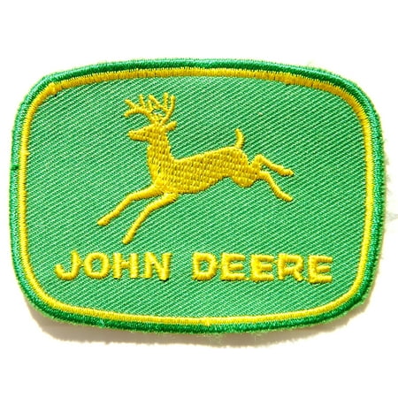 John Deere Marine Diesel Engines 7.5cm x 5.5cm Logo Sew Ironed On Badge Embroidery Applique