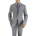thumbnail image 1 of Mens Side Vent 2-piece Gray Linen Modern Fit Suit DTI DARYA, 1 of 3