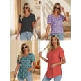 thumbnail image 5 of Womens Shirts Casual Fashion Short Sleeve Tops For Women 2025 Scoop Neck Blouses Cute Work Tees S White, 5 of 6