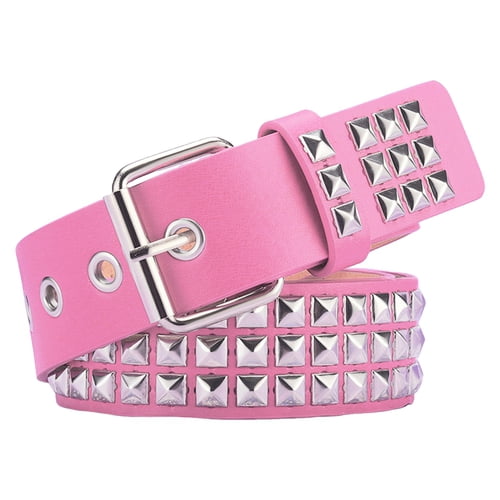 9931 Women\'s Belts Square Beads Rivets Inlay Punk Style Decorative Belt INSPIRE CHIC Women main image 2