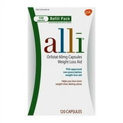 Weight Loss Aid Refill Pack 60 mg Capsules by Alli Orlistat, 120 Ea