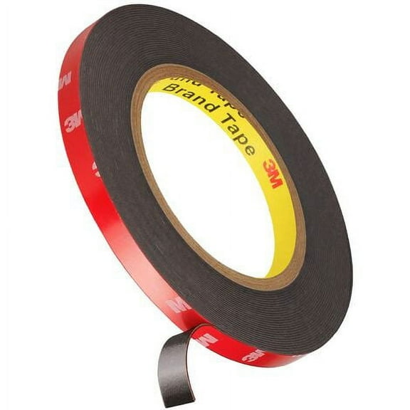 3M VHB Extra Strong Double Sided Adhesive Tape 3m x 10mm Black Waterproof High Temperature Resistance for Indoor & Outdoor Use, 1 pcs