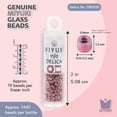 thumbnail image 3 of Miyuki Delica Seed Beads – Size 11/0 (1.6 mm), DB0435, Galvanized Pink Blush, 7.2 g, Approx. 1440 Beads, 3 of 7