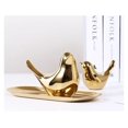 thumbnail image 4 of Fannuoncc Estatuas de pájaros de animales pequeños, decoración del hogar, adornos decorativos dorados de estilo moderno para sala de estar, dormitorio, gabinetes, escritorio de oficina (paquete de 2), 4 of 5
