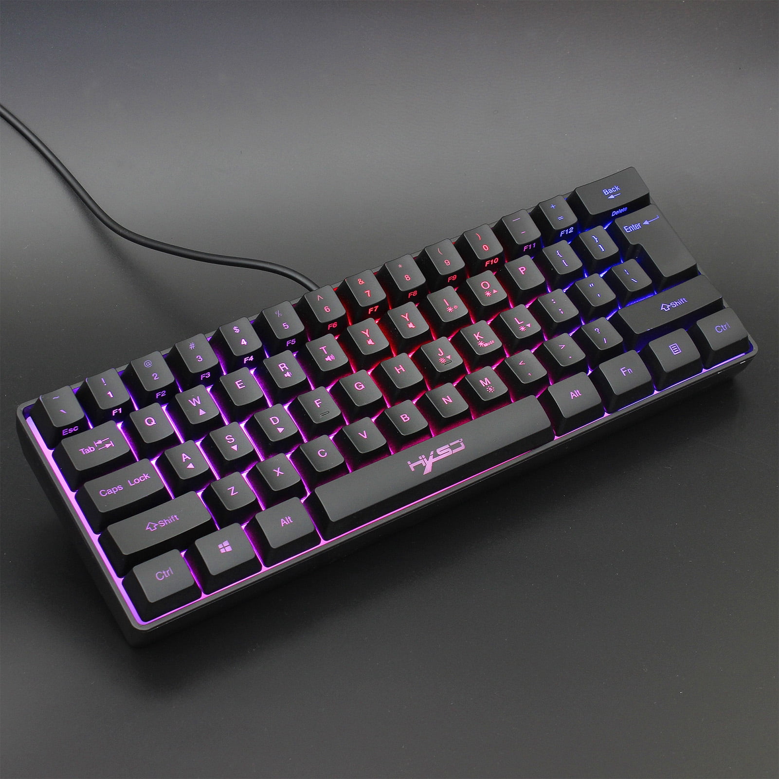 HXSJ V700 Wired Gaming Keyboard RGB Streamer Wired Keyboard 61-key