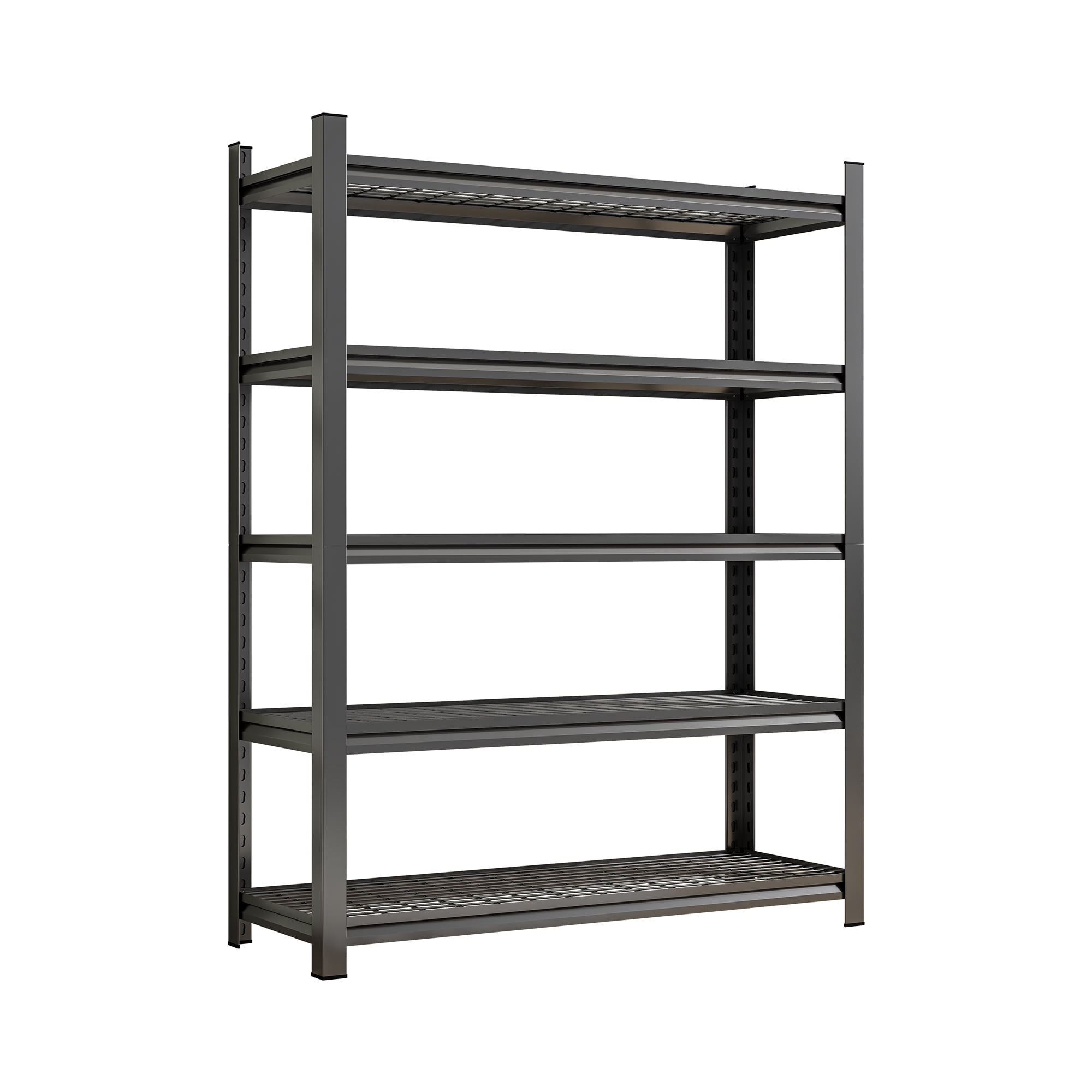 Garage Five Story Shelf, Adjustable Metal Shelf, Black, Requires Assembly, 71.2 in H x 47.24 in L x 23.62 in D