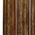 thumbnail image 2 of Wooden 4 Panel Floor Screen with Nailhead Trim Accents, Brown - Saltoro Sherpi, 2 of 5