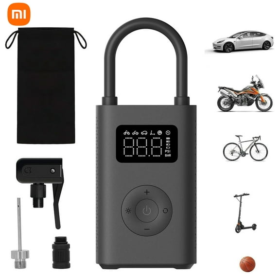 Xiaomi Portable Electric Air Compressor 2, 150 PSI Tire Inflator for Car, Scooter, Bike Tires and Balls - Cordless with Digital Pressure Detection