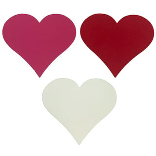 9 Pink Glitter Heart Picks-pink Glitter Foam Hearts on Wood Stick