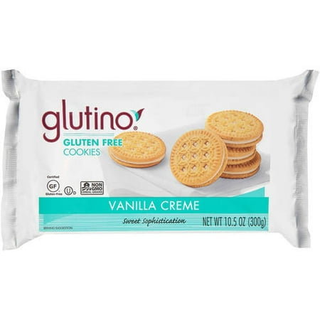 (2 Pack) Glutino Gluten Free Vanilla Creme Dream Cookies, 10.6 (Best Cookies For Ice Cream Sandwiches)