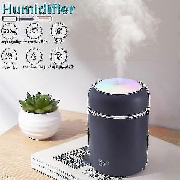 New Upgrade Large Capacity 300ml Humidifier With Colorful Light Usb A