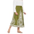 thumbnail image 2 of Women Long Maxi Skirt Elastic Hight Waist A Line Beach Holidays Skirts S-XL, 2 of 5