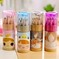 thumbnail image 3 of Cute Pencil Sharpener, Kawaii Manual Pencil Cutter,Mini Drawing Colored Pencils with Sharpener, Handheld Cartoon Coloring Pencil Accessory School Supplies for Kid Artists Writing Sketching 7 Pcs, 3 of 6