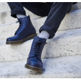 thumbnail image 3 of Botas Militares Piel Unisex Moda Adulto Azules, 3 of 5