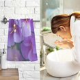 thumbnail image 6 of Coolnut Hand Towels Bouquet Purple Flower 2 PCS, Cotton Bath Towels Drying Face Hands Body Decorative Water Absorbent Lightweight Washcloth for Bathroom Ktichen Travel Gym, 16"×28", 6 of 6