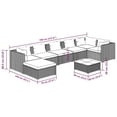 thumbnail image 4 of vidaXL 8 Piece Garden Lounge Set with Cushions Poly Rattan Black, 4 of 5