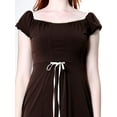 thumbnail image 3 of Evanese Women's sweetheart cap sleeve knee length day dress with satin trims, 3 of 4