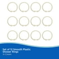 thumbnail image 6 of Kenney Rust-Proof Smooth Plastic Shower Curtain Rings, Set of 12, Cream, 6 of 7