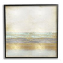 Stupell Industries Modern Glam Landscape Abstract Painting Black Framed Art Print Wall Art, 24 x 24