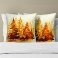 thumbnail image 3 of Fall Throw Pillow Covers 20x20 Set of 2, Watercolor Orange Trees Forest Autumn Season Farmhouse Decorative Pillow Cases Cushion Cover for Sofa Couch Bedroom Living Room Home Decor, 3 of 6