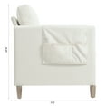 thumbnail image 5 of 79" Three-Seater Sofa, Modern Fabric Large Sofa Furniture, Upholstered Couch with Solid Wood Legs and Wide Armrest for Bedroom, Apartment, Home, Office, Living Room, Beige, 5 of 9