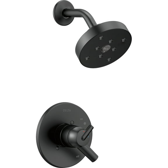Delta Trinsic MonitorÃÂ® 17 Series H2OkineticÃÂ® Shower Trim in Matte Black T17259-BL