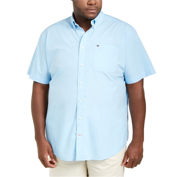 Camisa Tommy Hilfiger Maxwell para Hombre Azul Campana Talla TL-XL