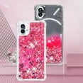 thumbnail image 2 of Glitter Liquid Case for Nothing Phone 1 for Gi     Women, Bling Quicksand Clear Soft TPU Cover Shiny Sparkle Luxury Floating Protective Case for Nothing Phone 1      Rose Red, 2 of 14