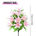 thumbnail image 3 of 18 Head Artificial Lily Bouquet 50cm Tall G, Realistic Flowers for Wedding Decor Home and Garden DIY Bouquets Hotel Centerpieces, by TINGXIN, 3 of 9