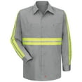 thumbnail image 2 of Red Kap Men's Long Sleeve Enhanced Visibility Cotton Work Shirt, 2 of 4