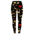 thumbnail image 4 of Tosmy Leggings For Women Valentine's Day Women's Valentine Print Exercise Yoga Leggings Casual Comfort Leggings Home Soft, 4 of 6