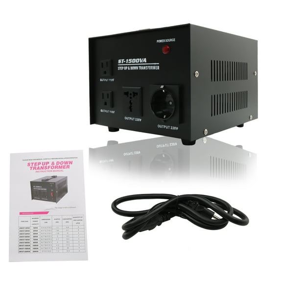 1500W Voltage Converter Transformer Step Up/Down 110V to 220V Power Heavy Duty
