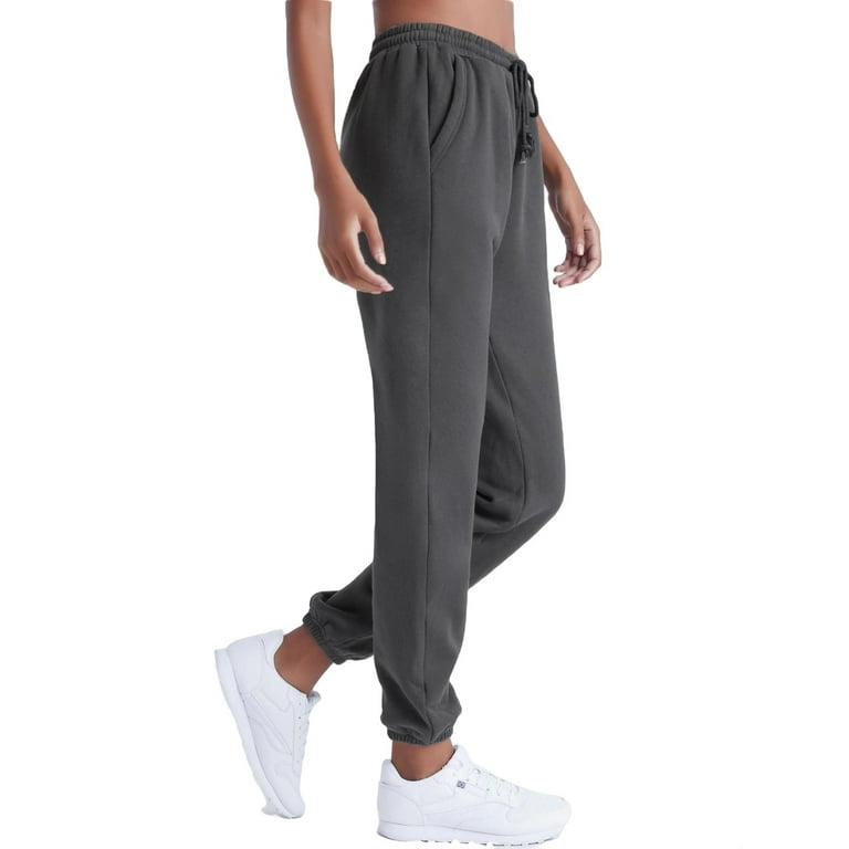Solid Joggers Dark Grey Women Sweatpants (Women's) 