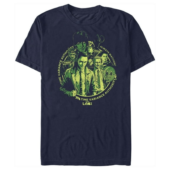 Men's Marvel Loki Time Variance Authority Agents Graphic Tee Navy Blue 3X Large